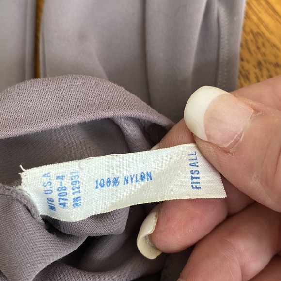 Vintage Purple/Gray Dress Gloves. 100% Nylon. One size fits all. - Picture 5 of 6